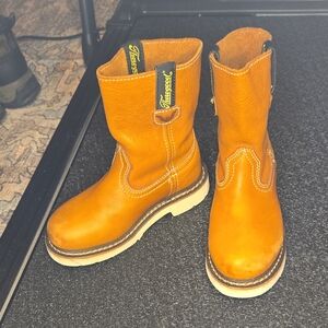 Thorogood Duke Youth Wellington Gladiator Tan Leather Work Boots Kids Size 12.5